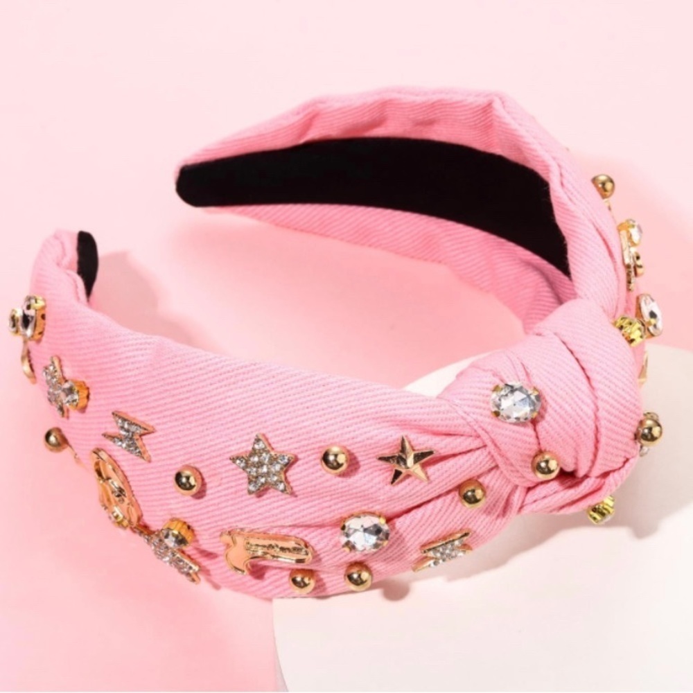 Gorgeous Cowgirl Knotted Rhinestone Headband - Picture 5 of 7